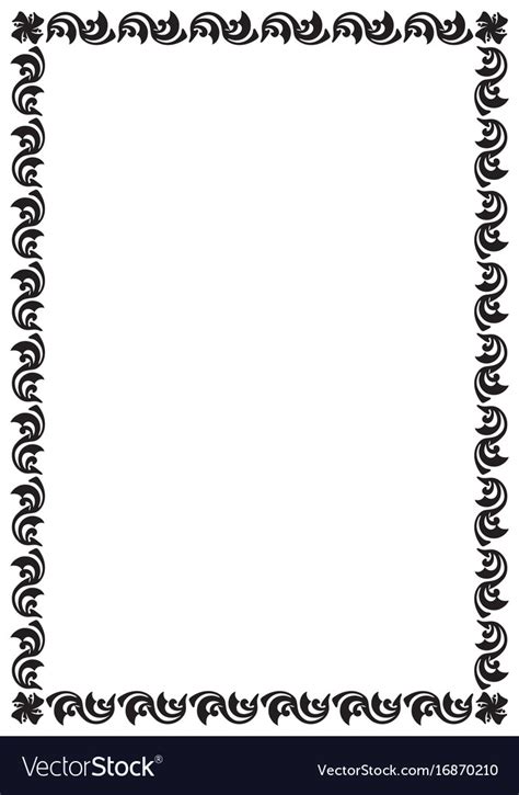 Page Border A4 Design For Project Royalty Free Vector Image