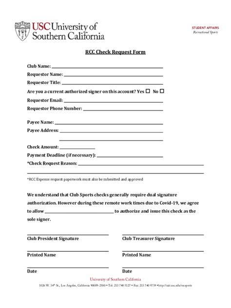 Fillable Online Rcc Check Request Form Fax Email Print Pdffiller