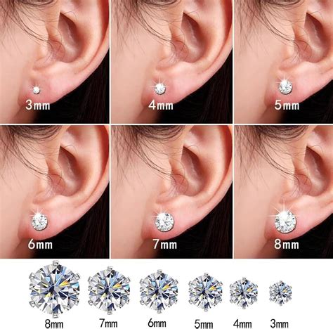 Stainless Steel Cubic Zirconia Stud Earrings Shop Bellvalefarms