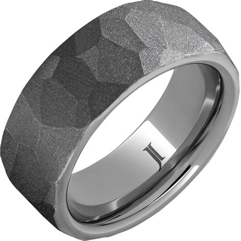 Rugged Tungsten Chisel Sandblast Ring Jewelry Innovations