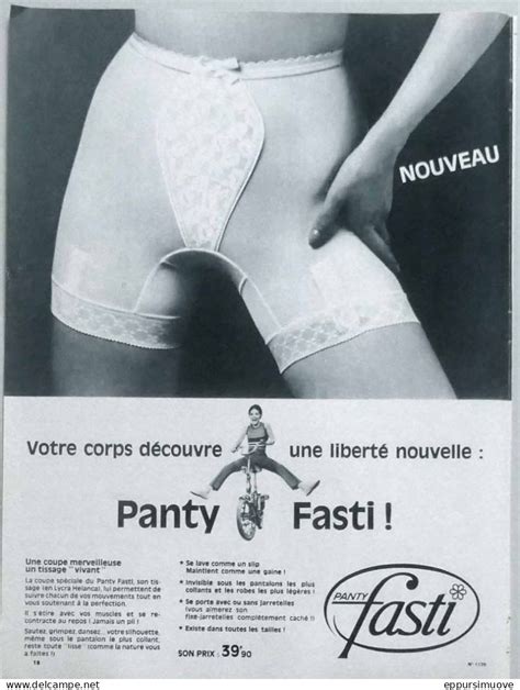 Publicités Publicité papier LINGERIE PANTY FASTI octobre 1967 FAC 1170