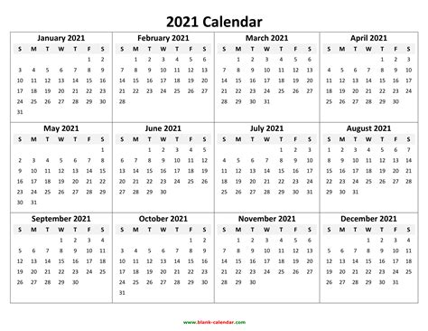 yearly  calendar printable templates printables