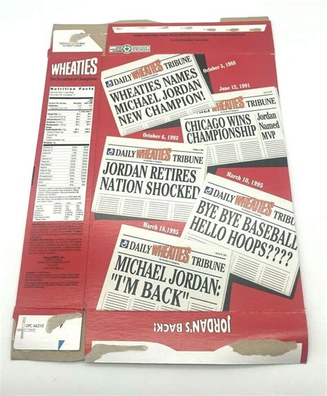 Mavin 1995 Empty Wheaties Cereal Box Michael Jordan Chicago Bulls