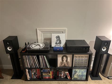 My first attempt at an audiophile setup. Any suggestions? Speaker placement, cartridge upgrades ...