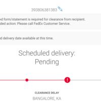 fedex   specialized formstatement  required  clearance