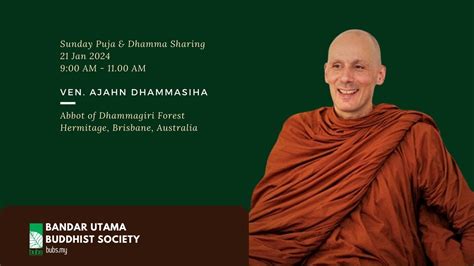 Sunday Dhamma Talk By Ajahn Dhammasiha On 21 Jan 2024 YouTube