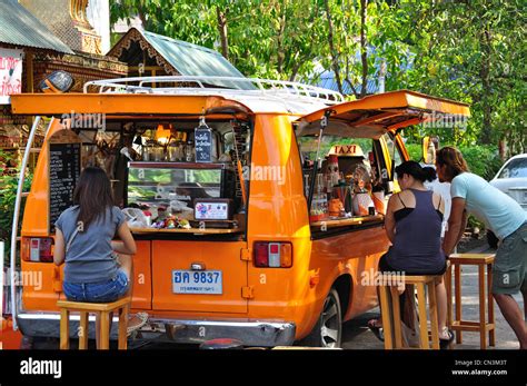 Mobile Coffee Van Chiang Mai Chiang Mai Province Thailand Stock