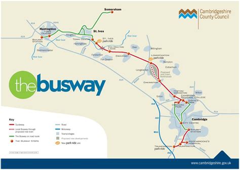 The Cambridgeshire Guided Busway. Reproduced with permission from