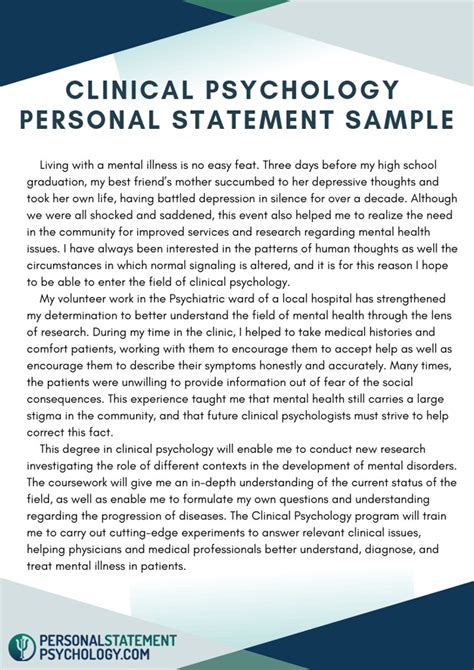 Clinical Psychology Personal Statement Sample Do You Want Flickr