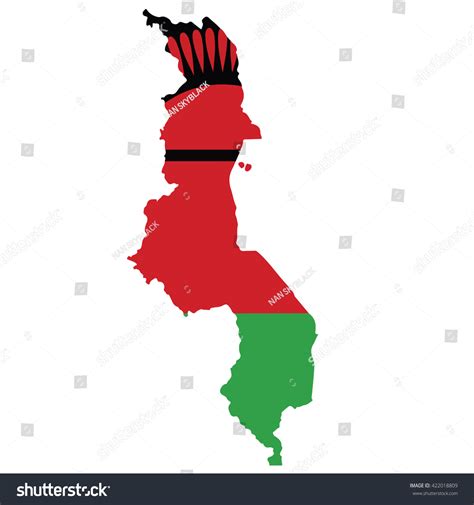 Vector Illustration Of Malawi Flag Map Used Royalty Free Stock