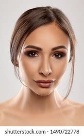 Close Portrait Brunette Nude Model Girl Stock Photo Shutterstock