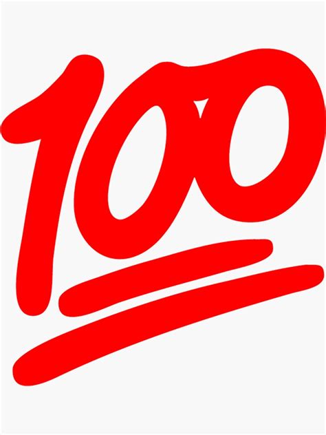 "100 Emoji" Sticker for Sale by desiirawr | Redbubble