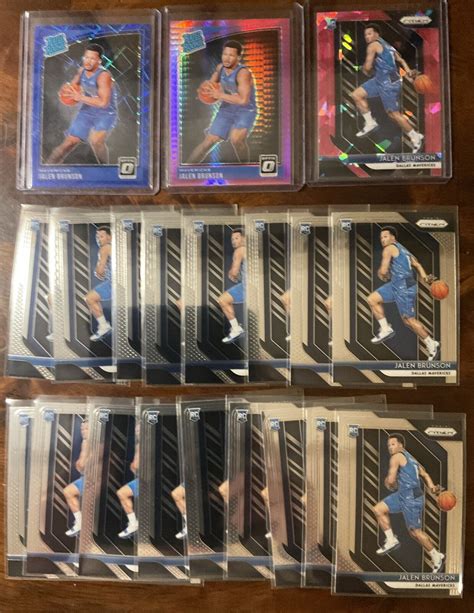 2018 19 PANINI PRIZM JALEN BRUNSON RC ROOKIE LOT 20 SP PINK ICE BLUE