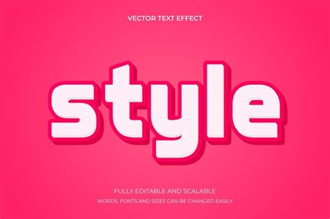 Premium Vector Editable Style 3d Trendy Lettering Text Effect