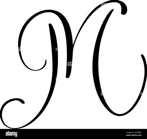 hand drawn vector calligraphy letter  script capital font logo