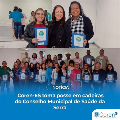 Coren Es Tem Representantes No Conselho Municipal De Saúde Da Serra