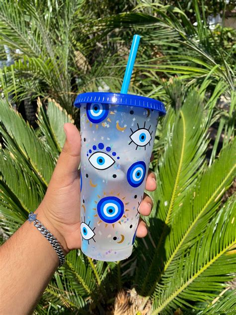 Evil Eye Mal De Ojo Cup Reusable Cup Etsy