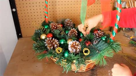 Корзина к Новогодним праздникам. - YouTube