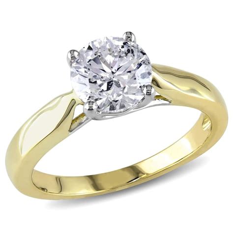 Solitario Modello Blue Nile Diamante 1 Ct D VS1 Oro Giallo