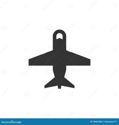 Plane Glyph Icon Or Aviation Concept Stock Vector Illustration Of