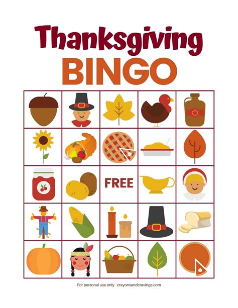 Thanksgiving Bingo Game (FREE Printable!)