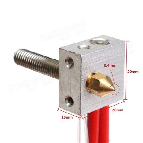 Geekcreit Assembled Aluminum Heating Block Extruder Hot End For D Printer Mm Mk Mm