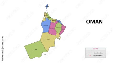 Oman Map State And Union Territories Of North Korea Detailed