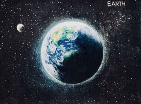 Colored Pencil Earth Drawing