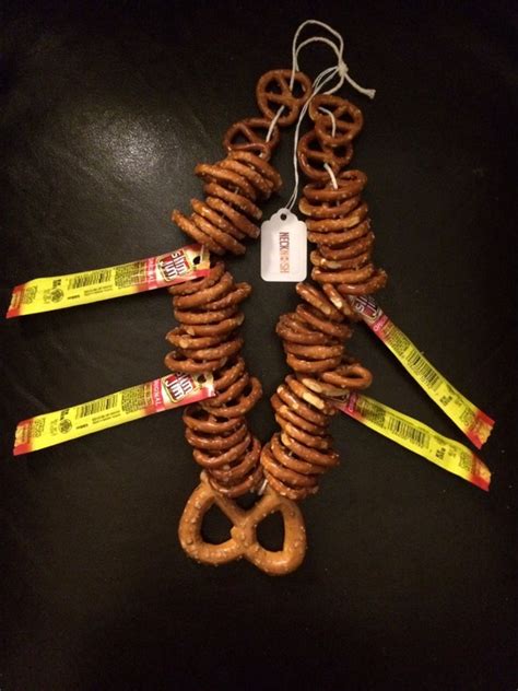 Pretzel Necklace Wslim Jim Neck Nosh Snack Necklace Edible