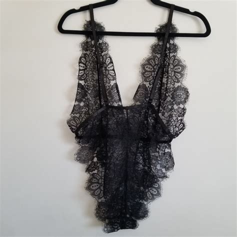 Intimates And Sleepwear Black Lace Teddy Lingerie Medium Poshmark