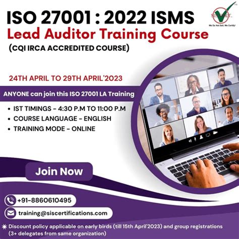 Iso 27001 2022 Isms Lead Auditor Training Course Irca Certified Course