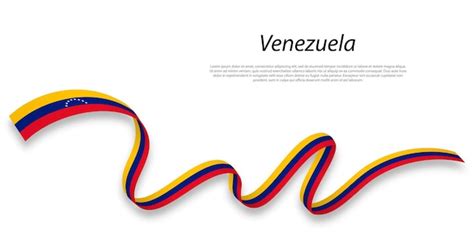 Cinta Ondeando O Banner Con Bandera De Venezuela Vector Premium