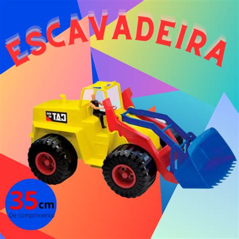 Trator Escavadeira Patrol Super Articulado Silmar Brinquedos Shopee