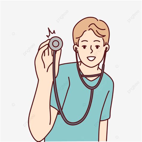 Smiling Male Doctor With Stethoscope Doctor Stethoscope Man Png And