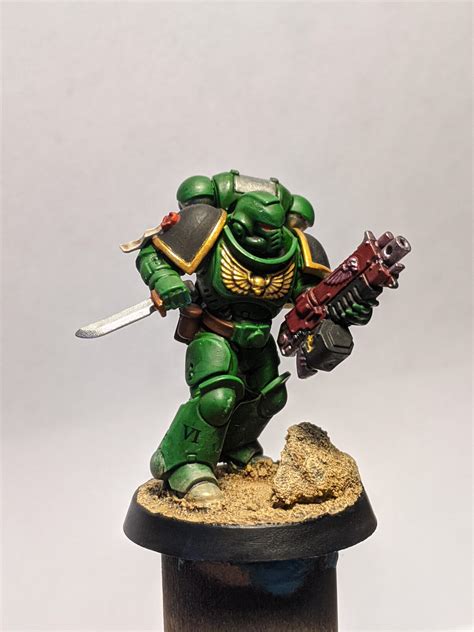 Picked up the Vallejo starter set and gave it a try. Mixed paint for ...