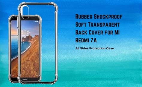 Yofo Rubber Shockproof Soft Transparent Back Cover For Mi Redmi A