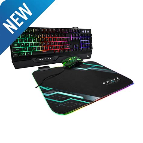 Kit Teclado Y Mouse Unno Tekno Gaming Brave Usb Optico Ingles C N