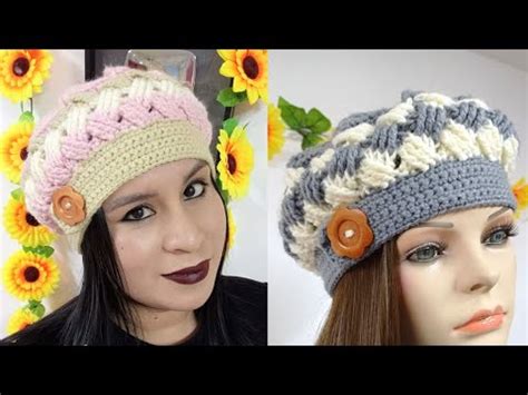 Video Nuevo Diseno Boina N Tejido A Crochet En Punto Entrecruzado