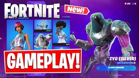 Silver Zyg Skin Gameplay In Fortnite Youtube