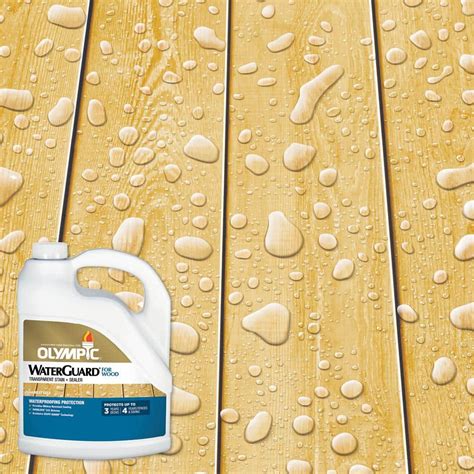 Olympic WaterGuard 1 Gal Harvest Gold Transparent Exterior Wood Stain