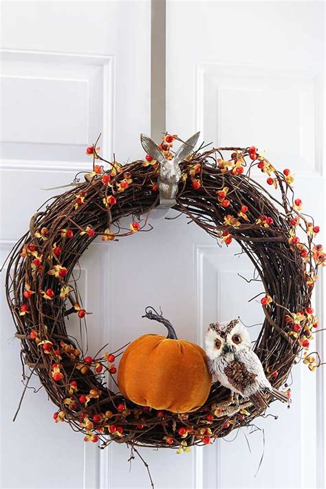 Easy To Make Fall Grapevine Wreath House Of Hawthornes