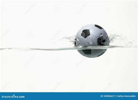 Soccer Ball Splashing Into Water Stock Illustration Illustration Of