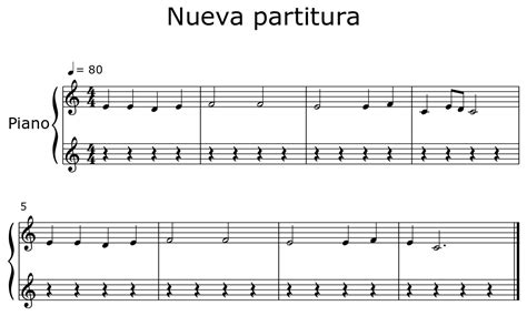 Nueva Partitura Sheet Music For Piano