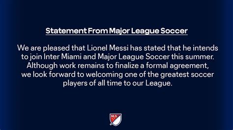 Messi Depre On Twitter Declara O Da Mls Estamos Satisfeitos Que