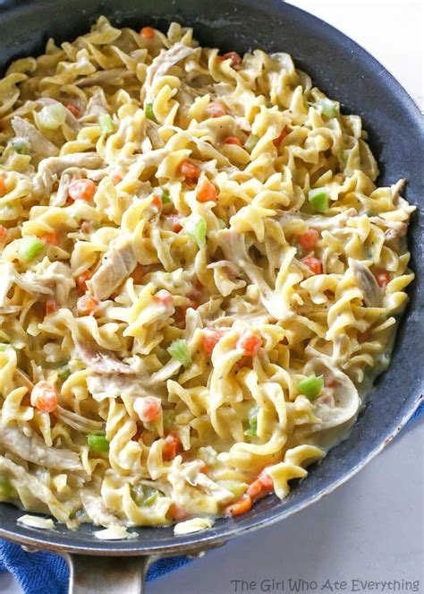 Creamy Chicken Noodle Skillet Video The Girl Who Ate Everything