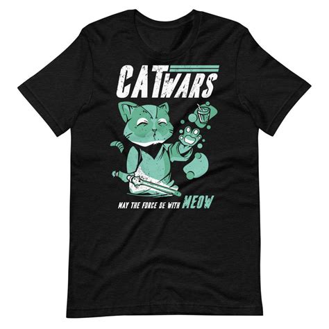 Cat Wars Shirt Star Wars Fans Cat Lover Shirt Jedi Cat Cat Etsy