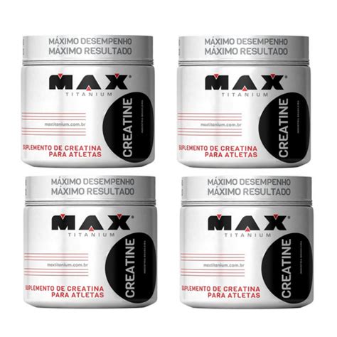 Combo 4x Creatina 300g Cada Max Titanium Submarino