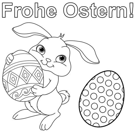 Ausmalbild Ostern Hase Wünscht Frohe Ostern Kostenlos Ausdrucken