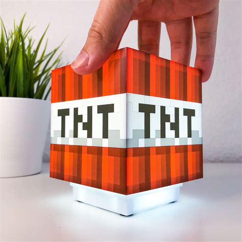 Minecraft Lampe De Table Bloc Tnt Avec Son Elbenwald