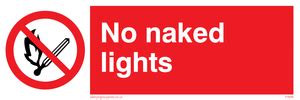 No Naked Lights Safety Sign From Safety Sign Supplies